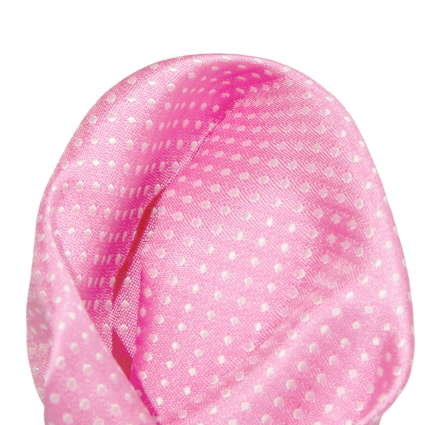 Pink/White Luxury Mini Spotted Weave Pocket Square