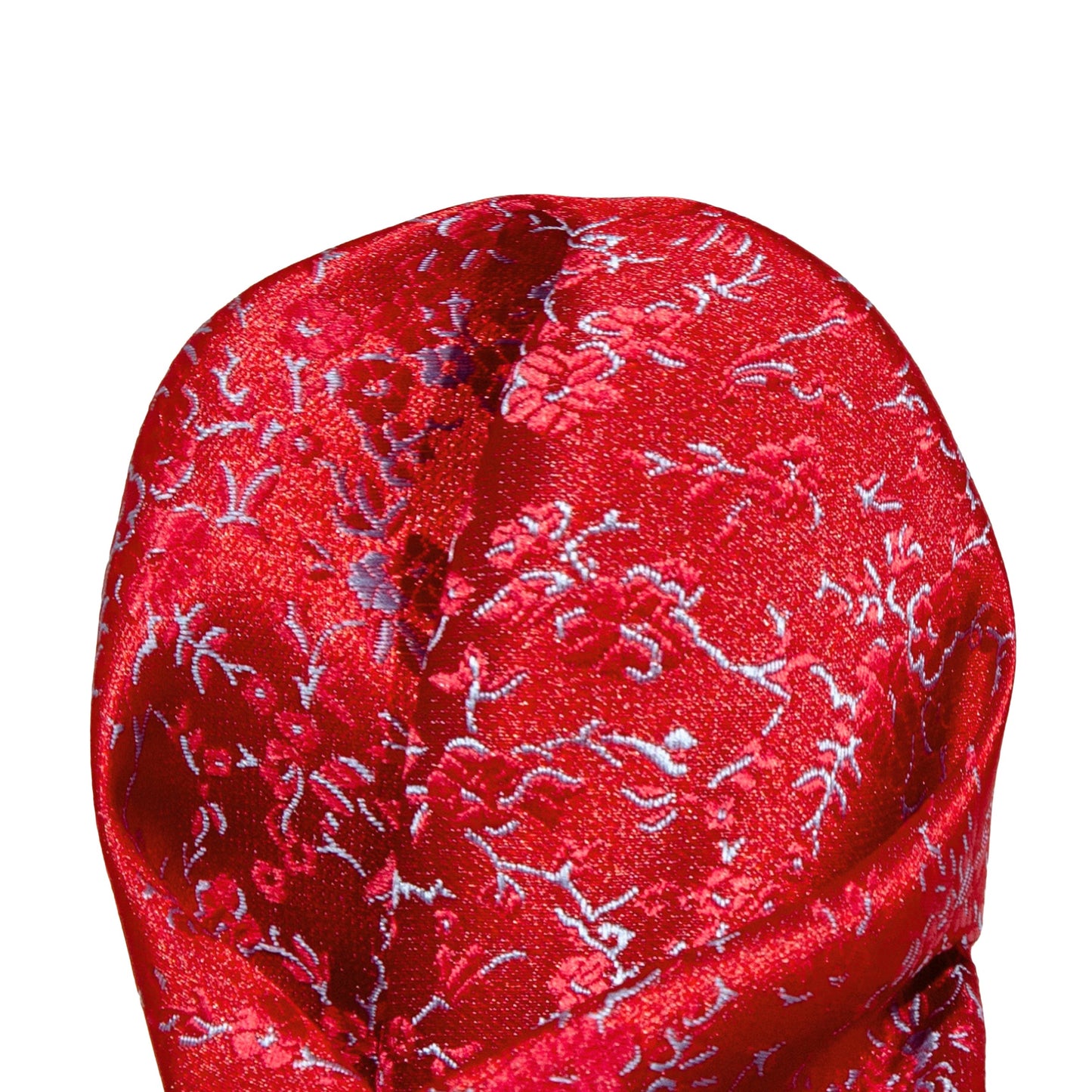 Red/Sky Luxury Weave Floral Pocket Square