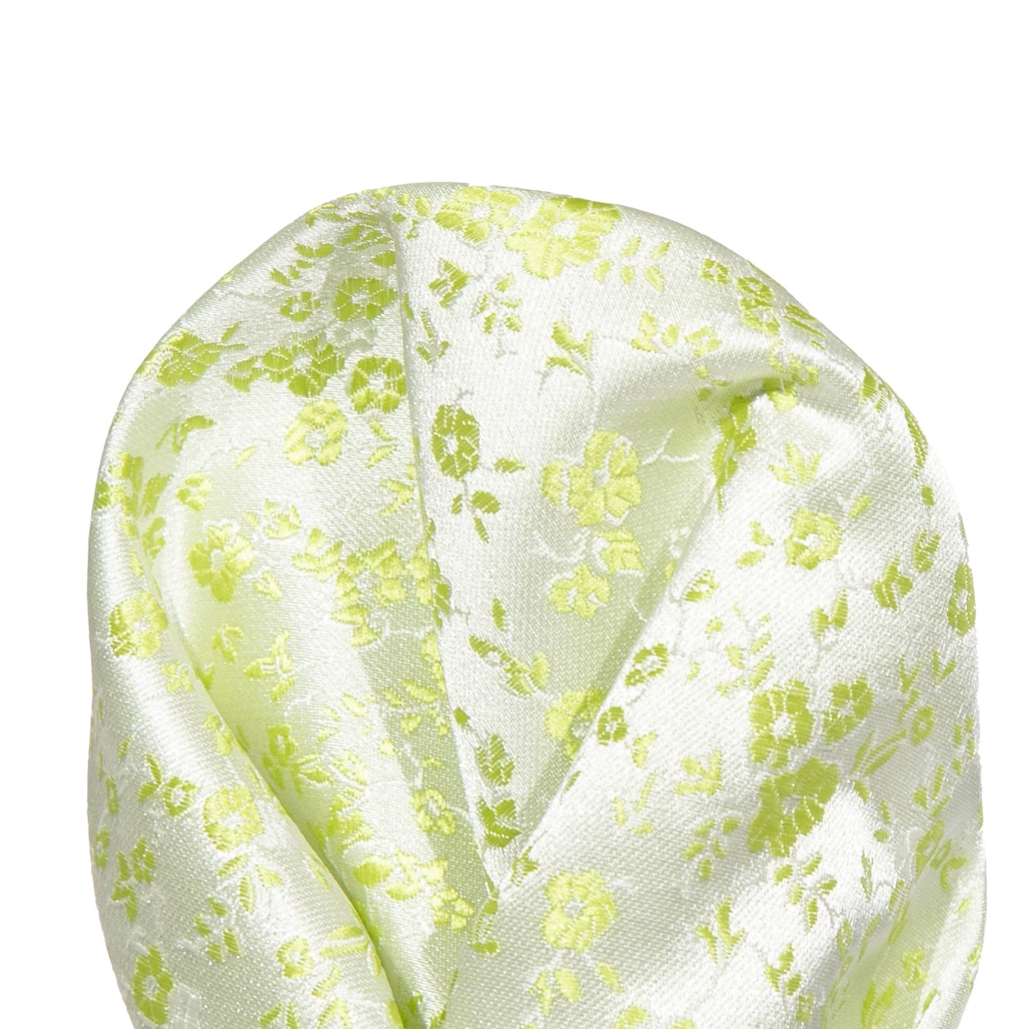 Lime Green Luxury Weave Floral Pocket Square