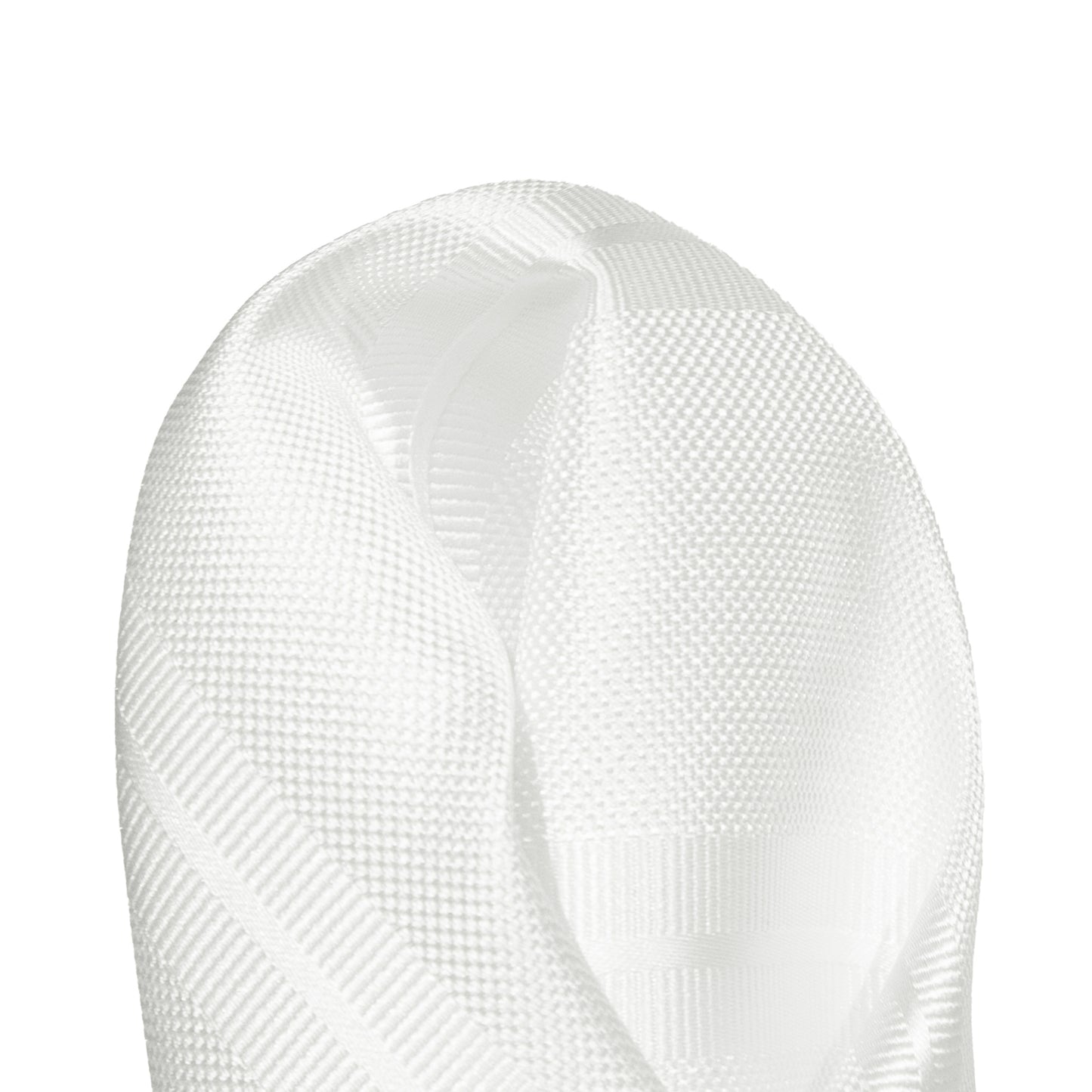 White Regimental Striped Weave Pocket Square