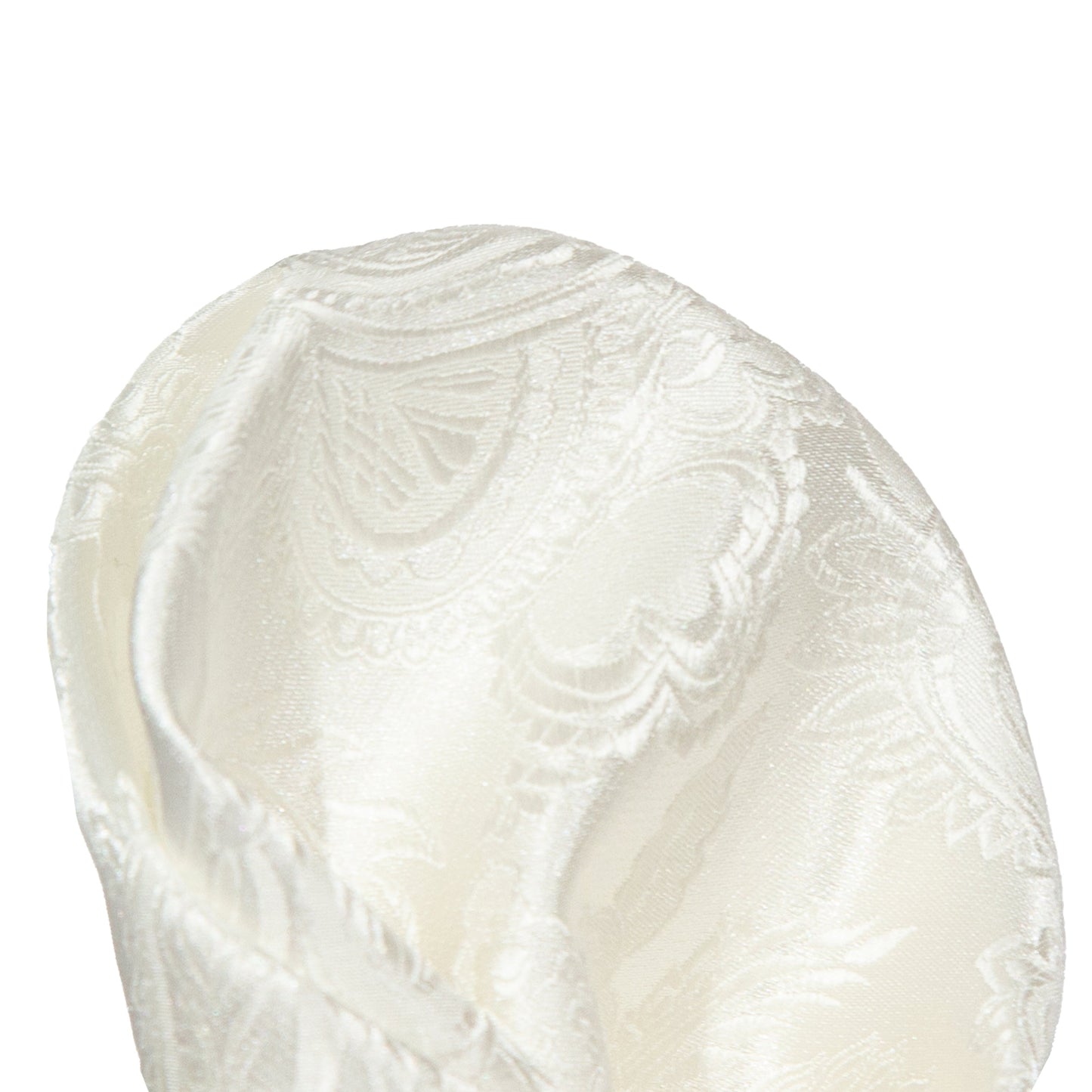 Off White Luxury Paisley Weave Pocket Square