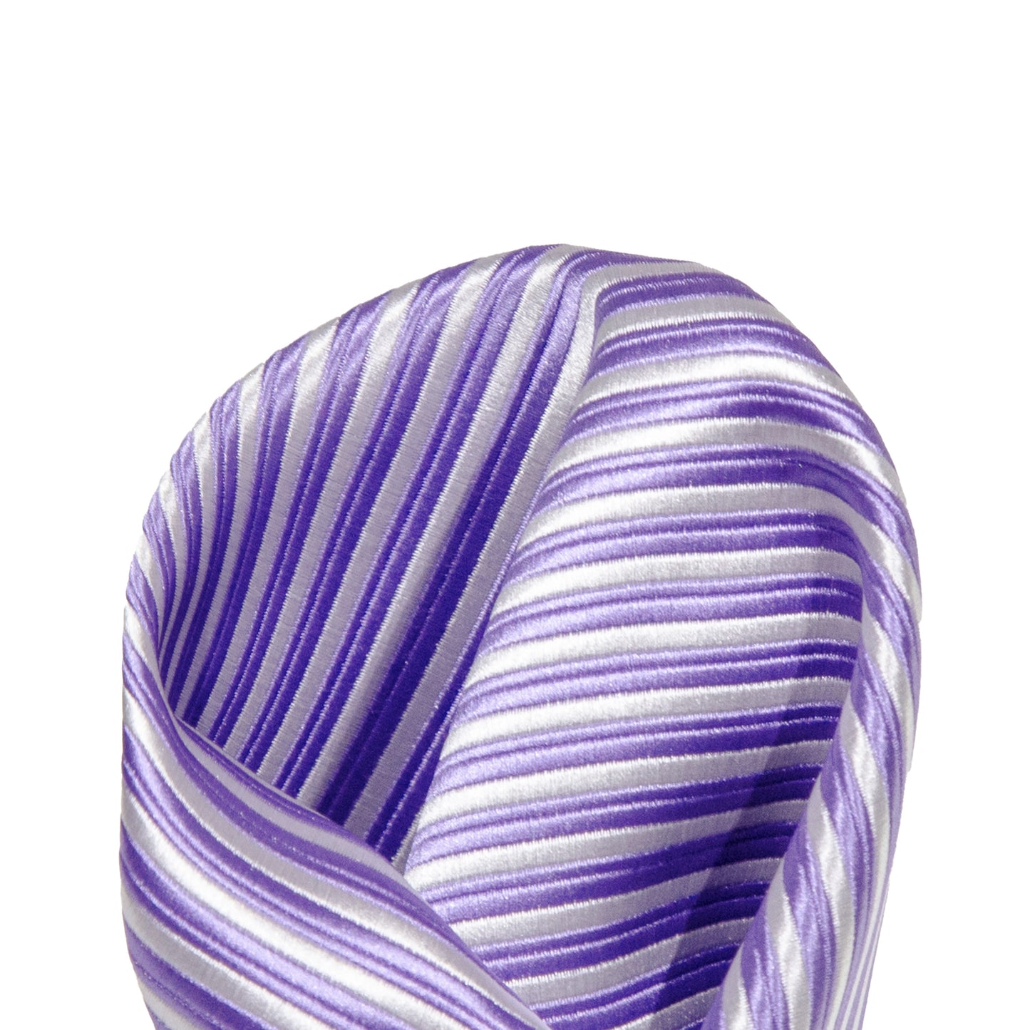 Purple/White Luxury Mini Striped Weave Pocket Square