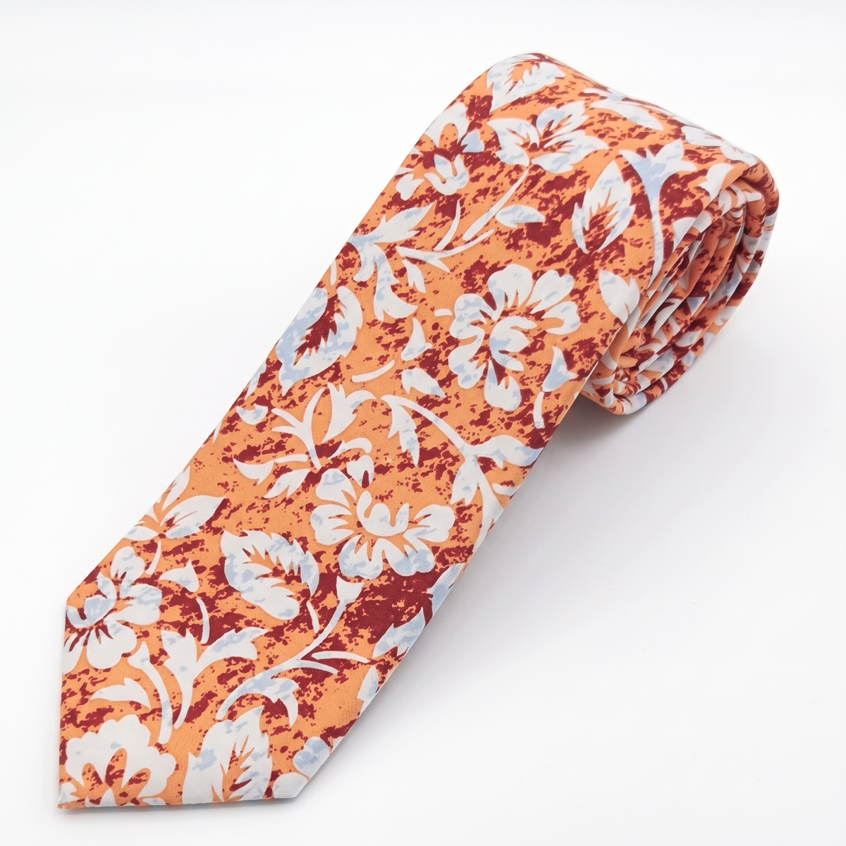 Garden Floral Tie- Orange