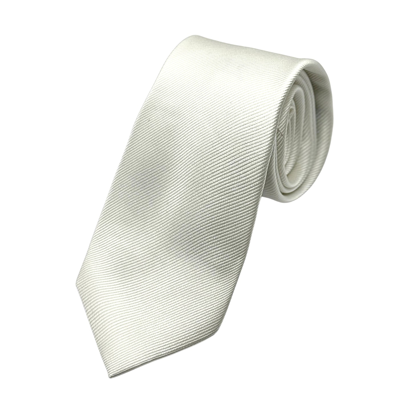 Off White Mens Luxury Silk Neck Tie in Diagonal Weave Design