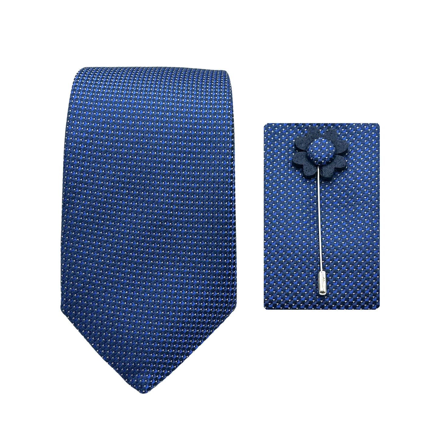 JACOMBO221010 JAMES ADELIN Luxury Textured Weave 7.5cm Width Tie/Pocket Square/Lapel Pin Combo Sets