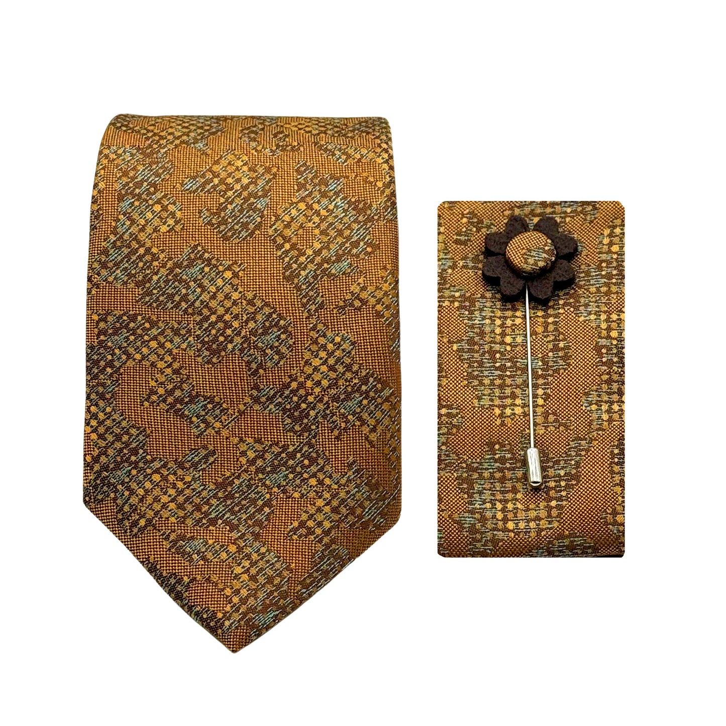 JACOMBO223030 JAMES ADELIN Luxury Subtle Shaded Effect 7.5cm Width Tie/Pocket Square/Lapel Pin Combo Set