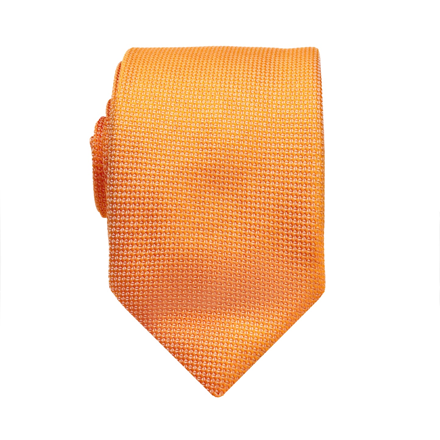 Orange Luxury Oxford Weave 7.5cm Neck Tie
