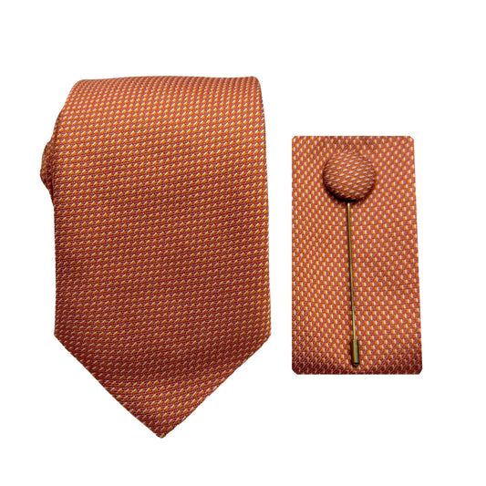 JACOMBO241010 JAMES ADELIN Luxury Textured 7.5cm Width Tie/Pocket Square/Lapel Pin Combo Set
