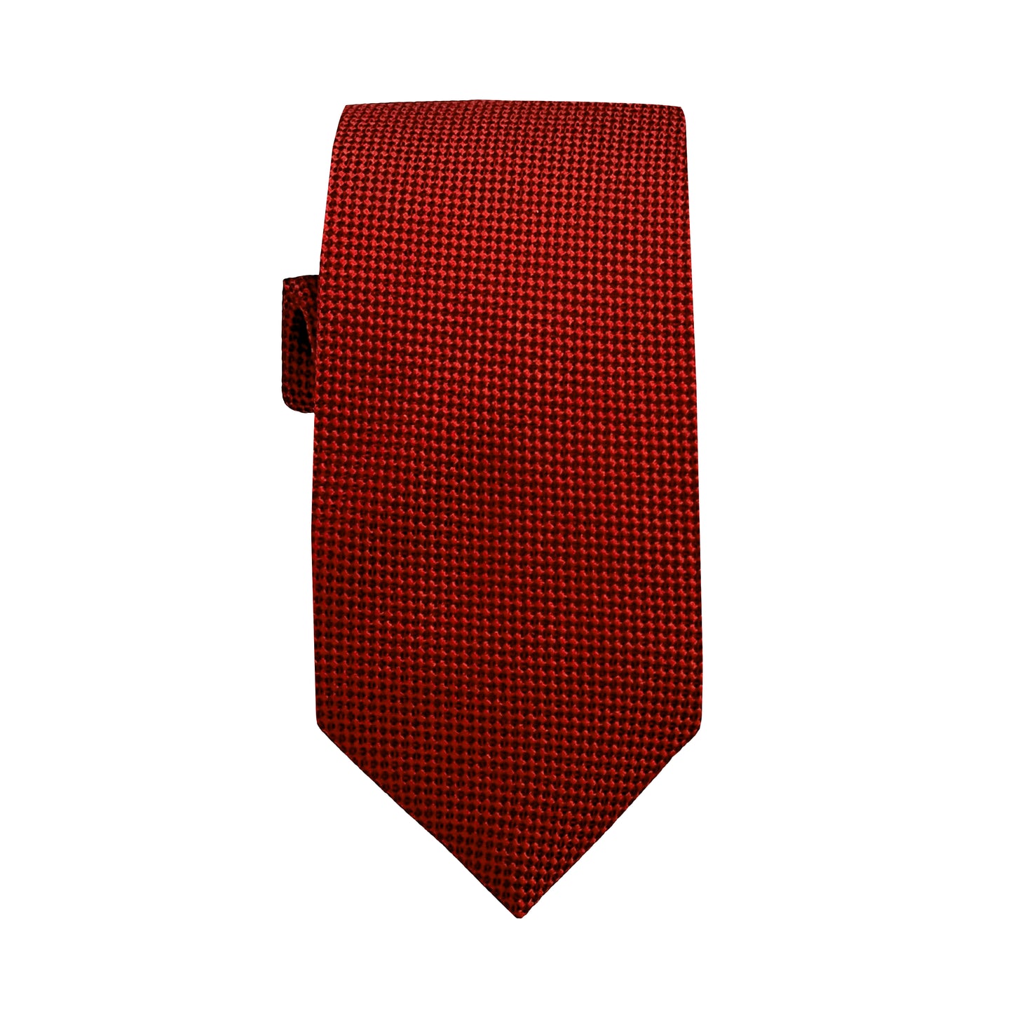 Red Luxury Oxford Weave 6.5cm Skinny Neck Tie