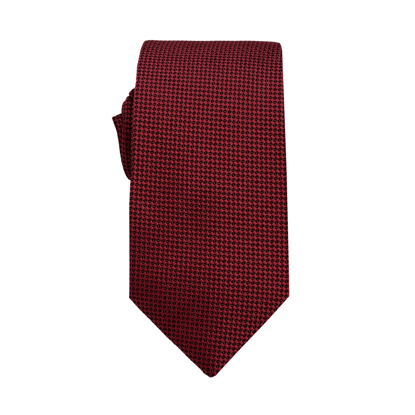 Claret Luxury Oxford Weave 6.5cm Skinny Neck Tie