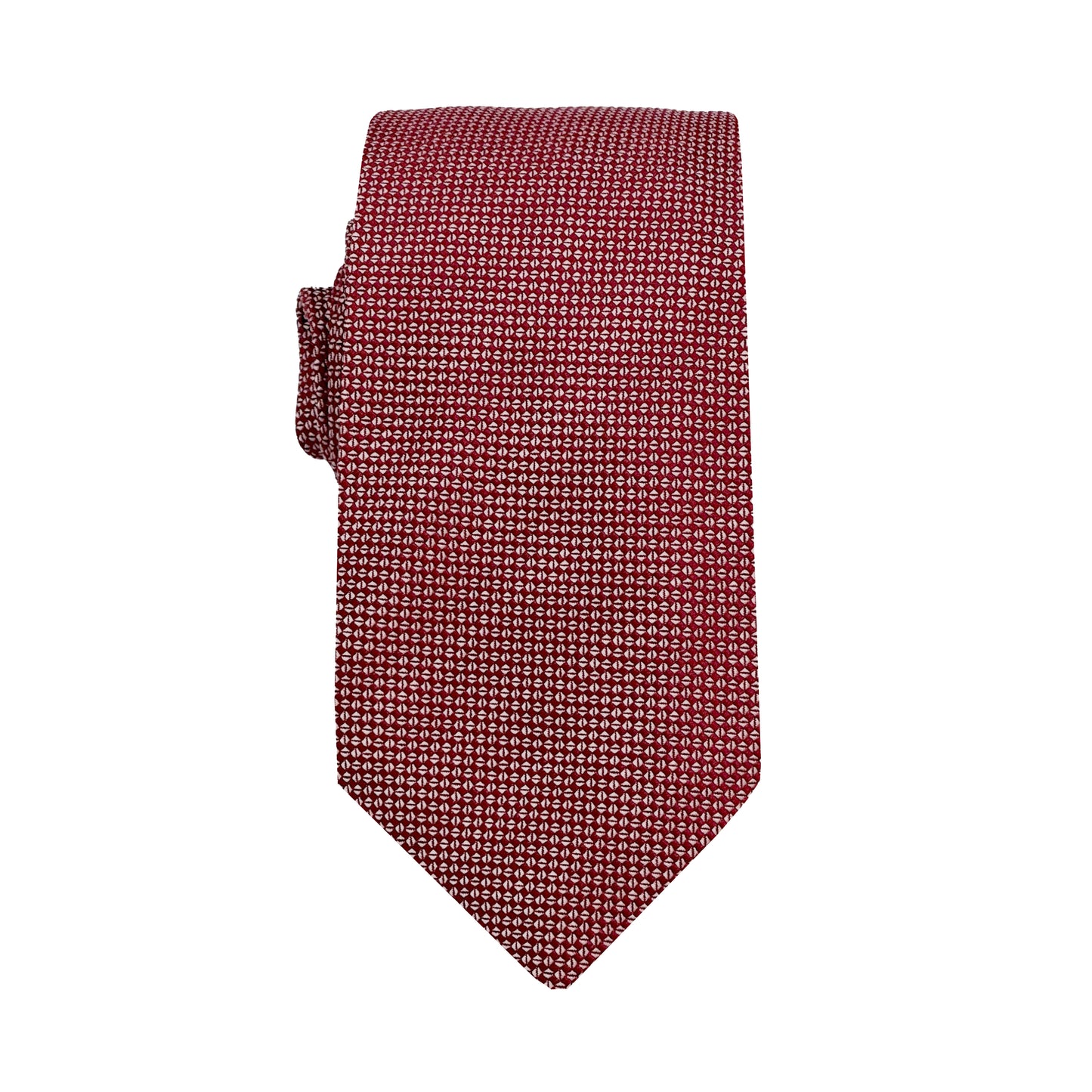 Burgundy Luxury Oxford Weave 6.5cm Skinny Neck Tie
