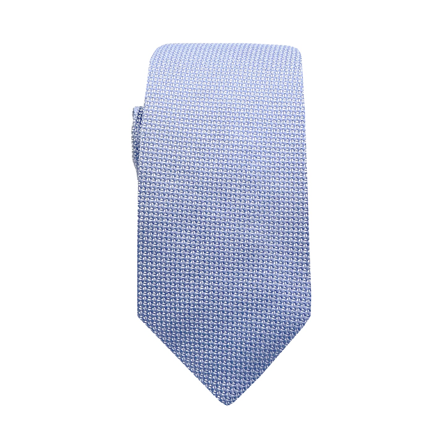 Sky Blue Luxury Oxford Weave 6.5cm Skinny Neck Tie
