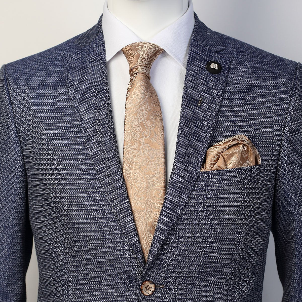 Taupe Luxury Paisley Weave Neck Tie
