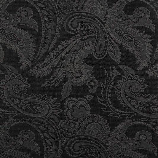 Black Luxury Paisley Weave Pocket Square