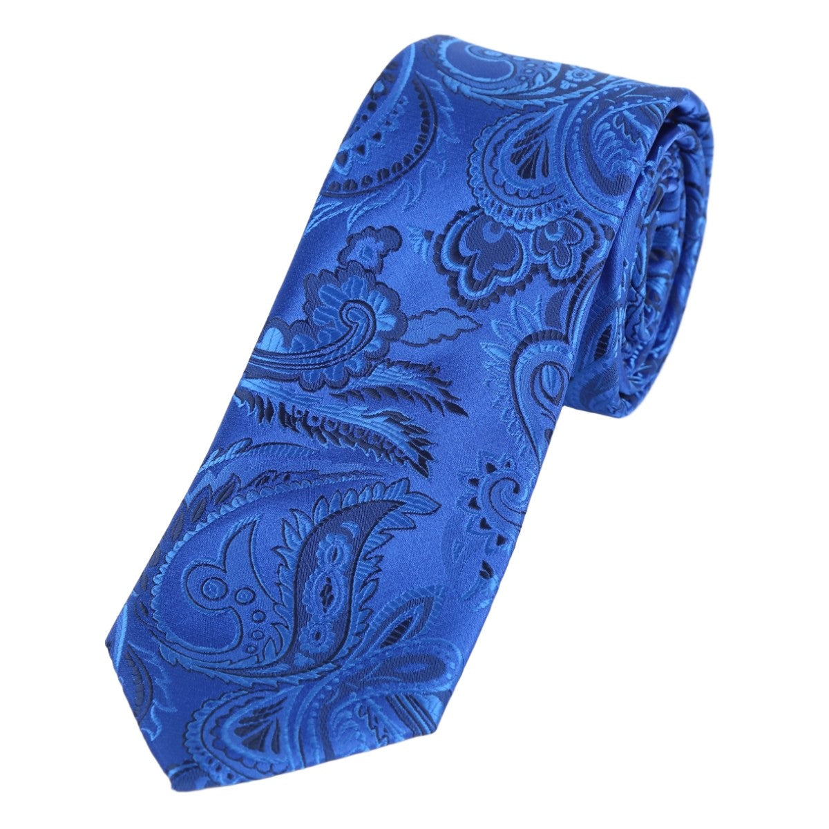Royal/Blue/Navy Luxury Paisley Weave Neck Tie