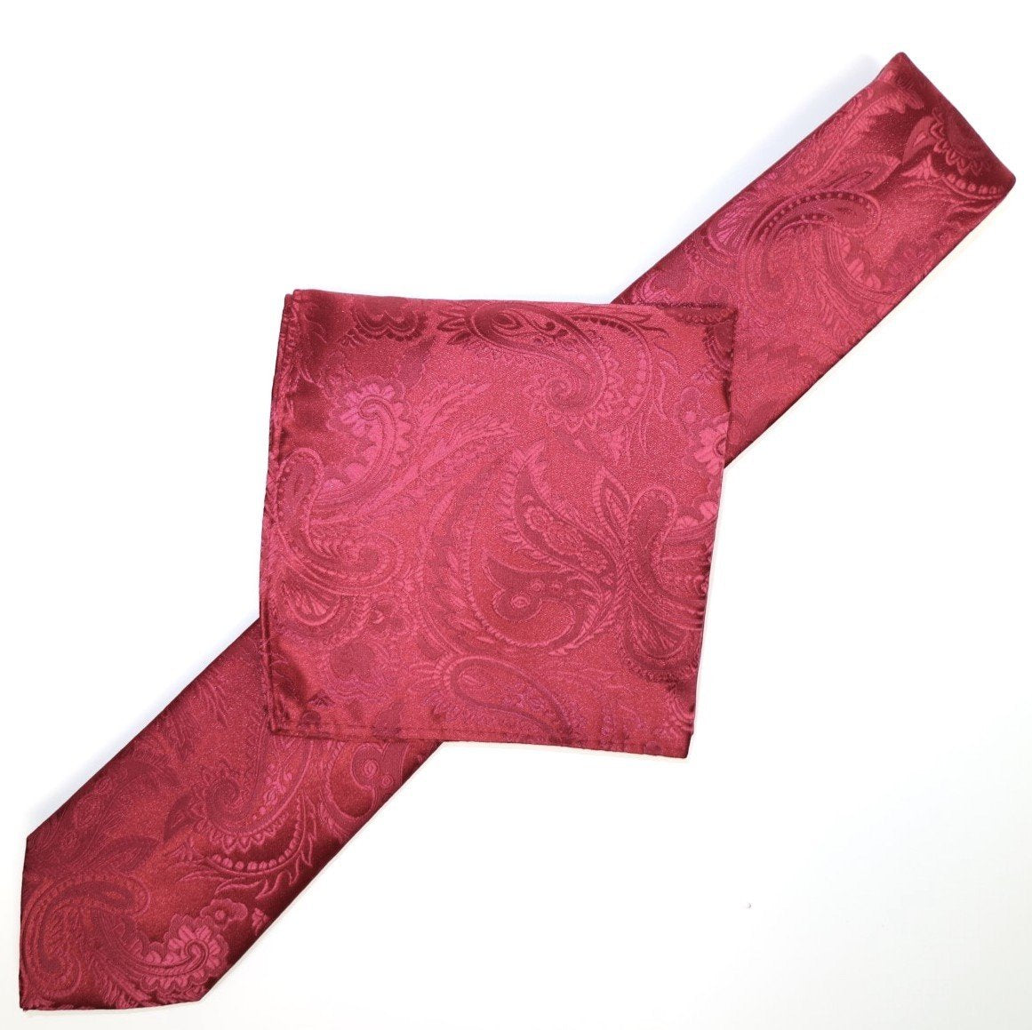 Burgundy Luxury Paisley Weave Neck Tie
