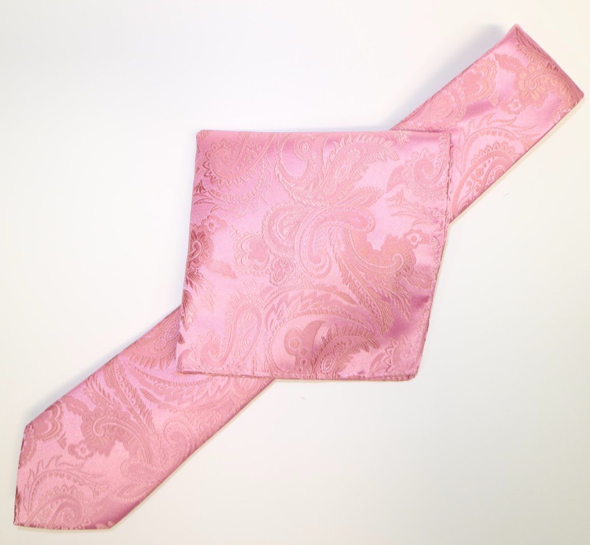 Pink/Soft Pink Luxury Paisley Weave Neck Tie