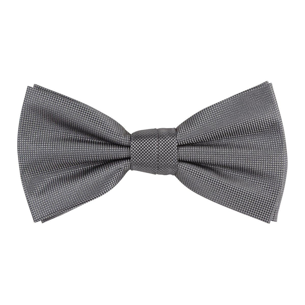 James Adelin Textured Weave Charcoal Bow Tie