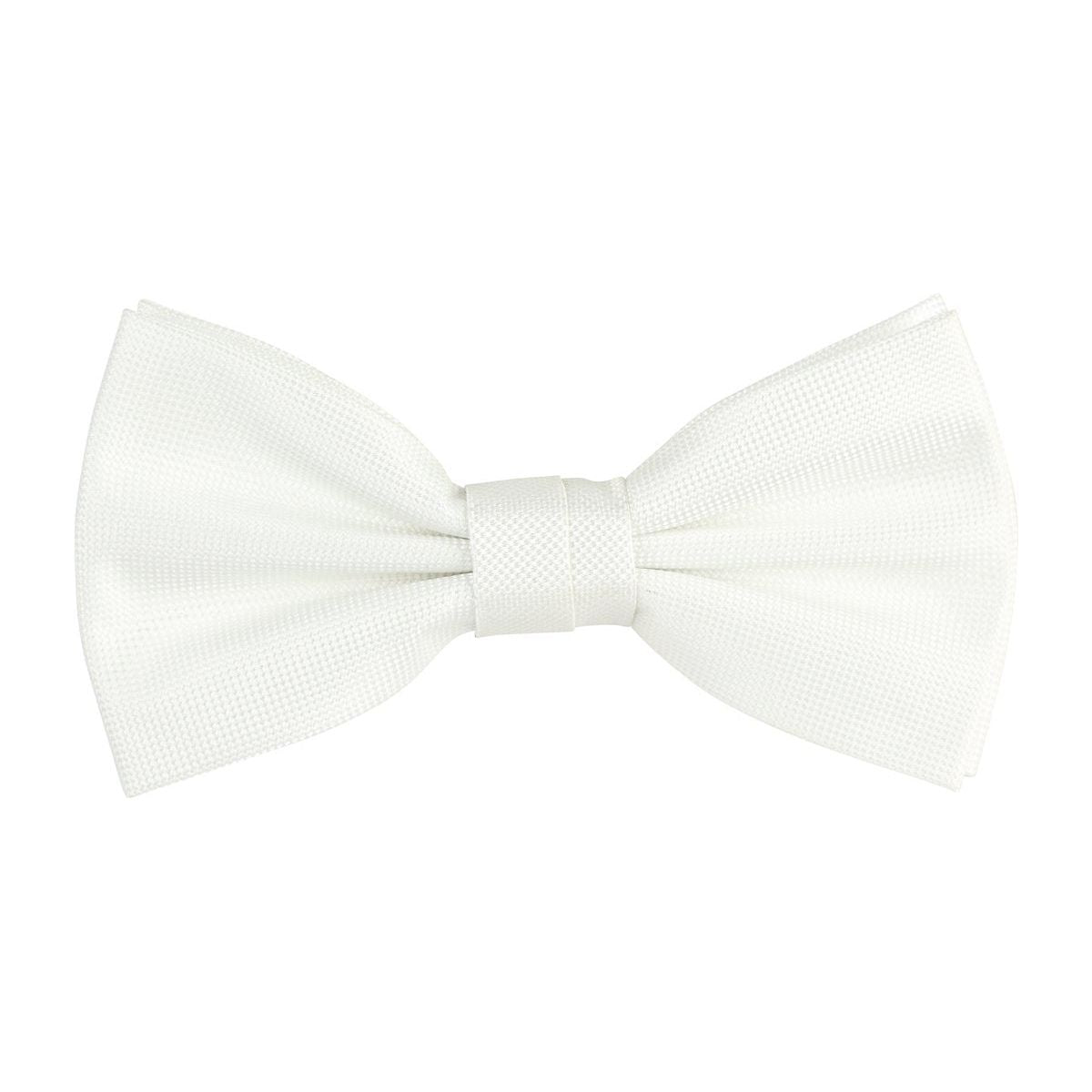 James Adelin Textured Weave White Bow Tie