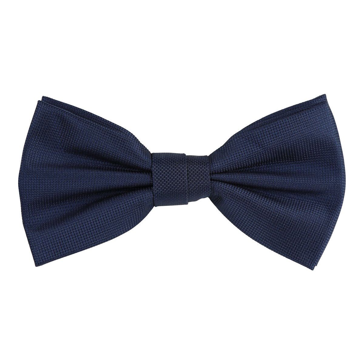 James Adelin Textured Weave Navy Bow Tie