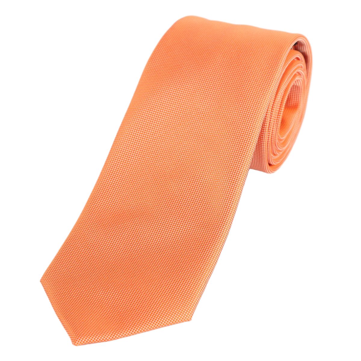 Orange Luxury Textured Weave Neck Tie