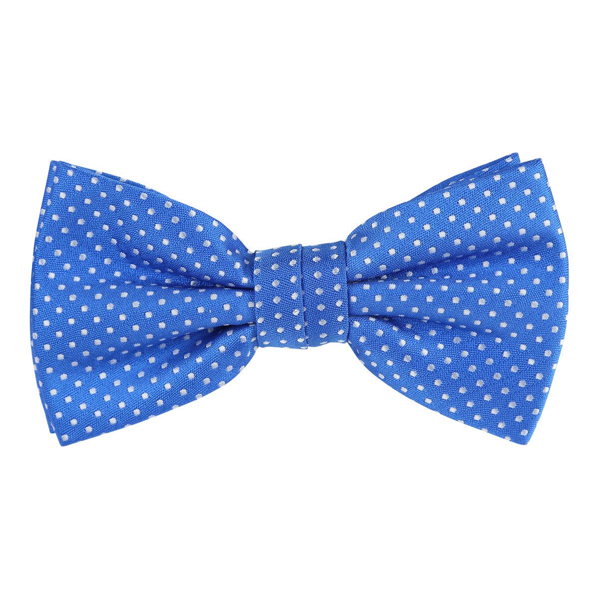 Royal/White Mini Spotted Weave Bow Tie