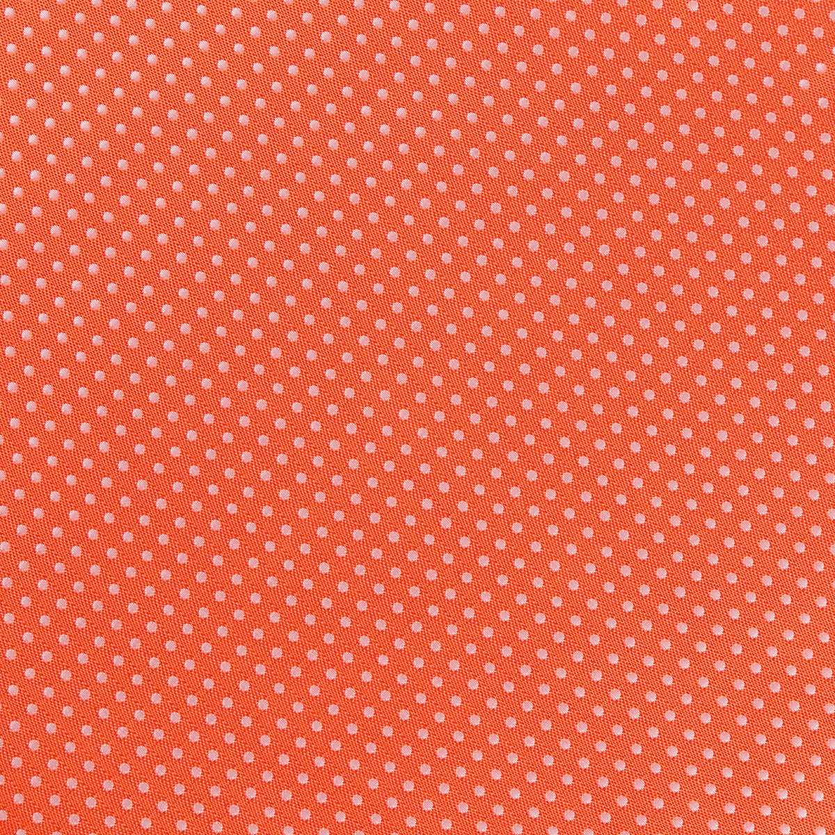 Orange/White Luxury Mini Spotted Weave Pocket Square