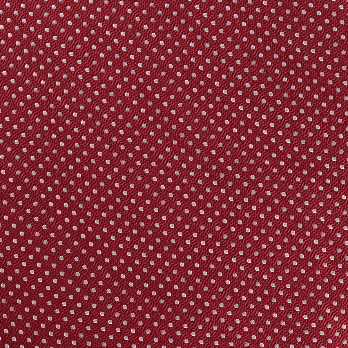Burgundy/White Luxury Mini Spotted Weave Pocket Square