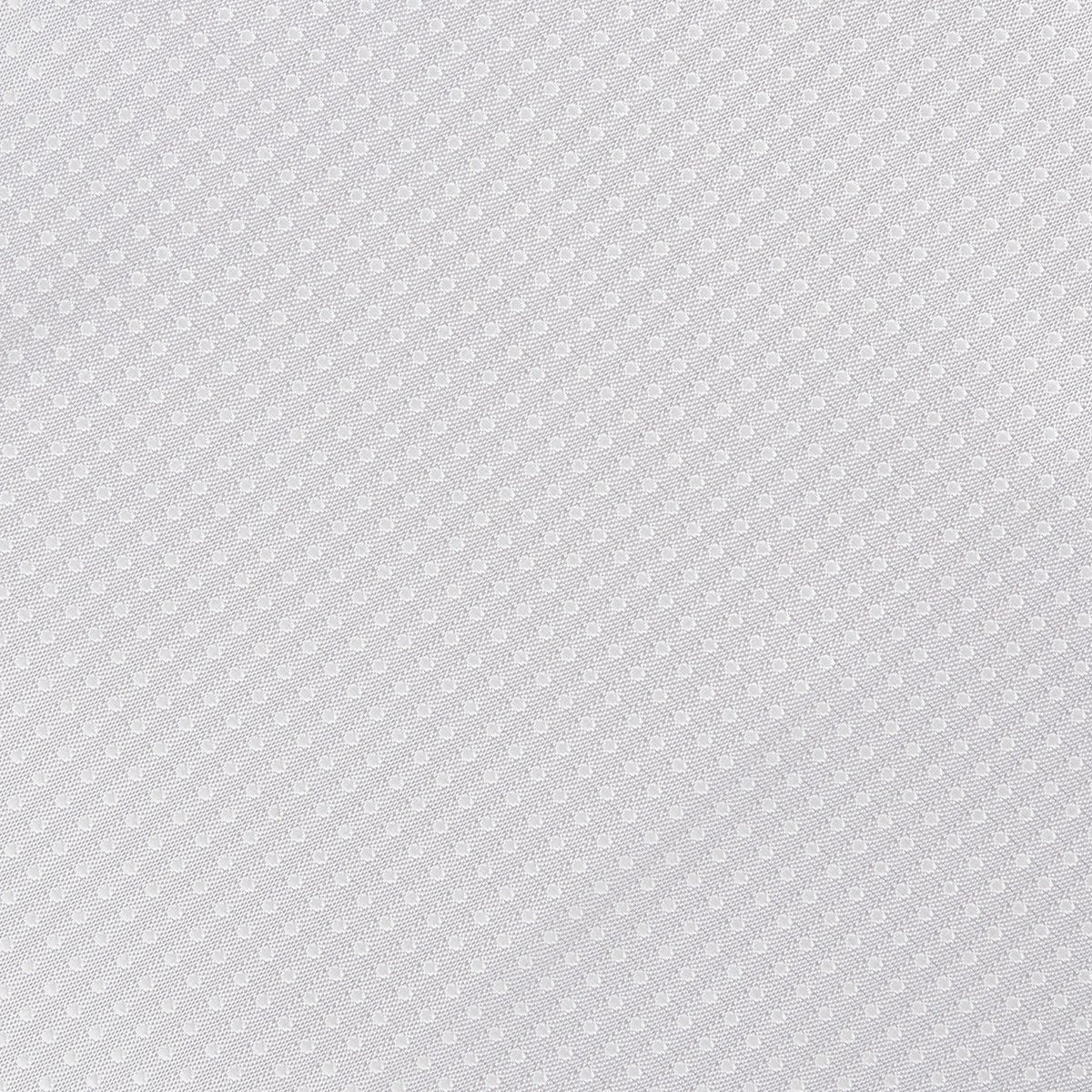 Silver/White Luxury Mini Spotted Weave Pocket Square