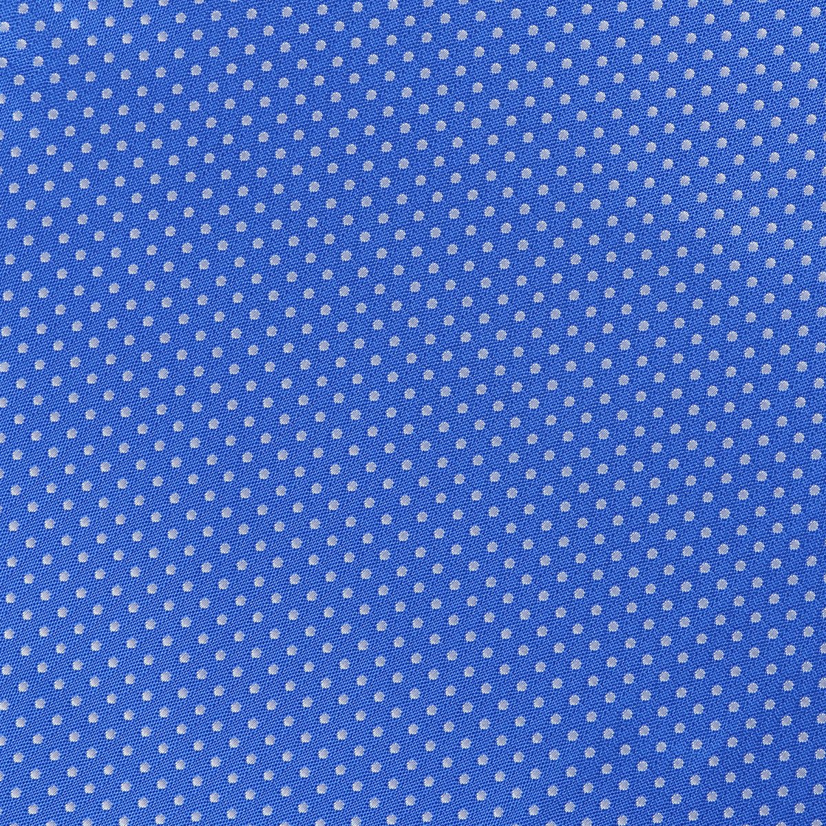 Royal/White Luxury Mini Spotted Weave Pocket Square