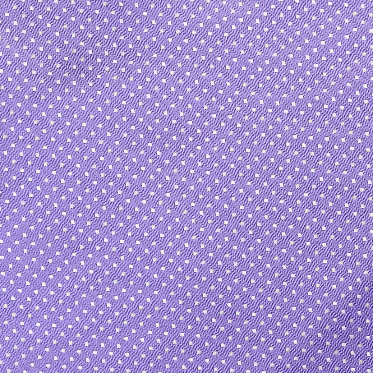 Purple/White Luxury Mini Spotted Weave Pocket Square