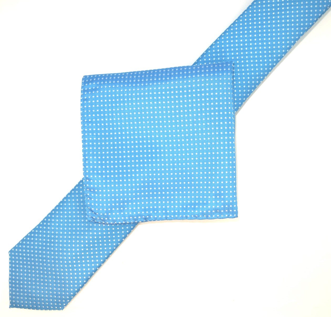 Blue/White Luxury Mini Spot Pocket Square