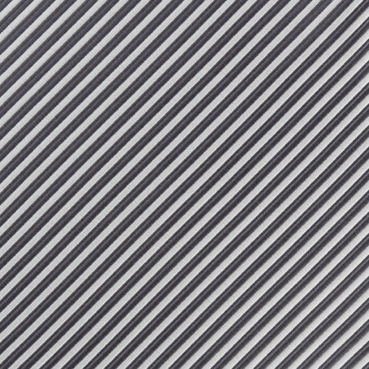 Charcoal/White Luxury Mini Striped Weave Pocket Square