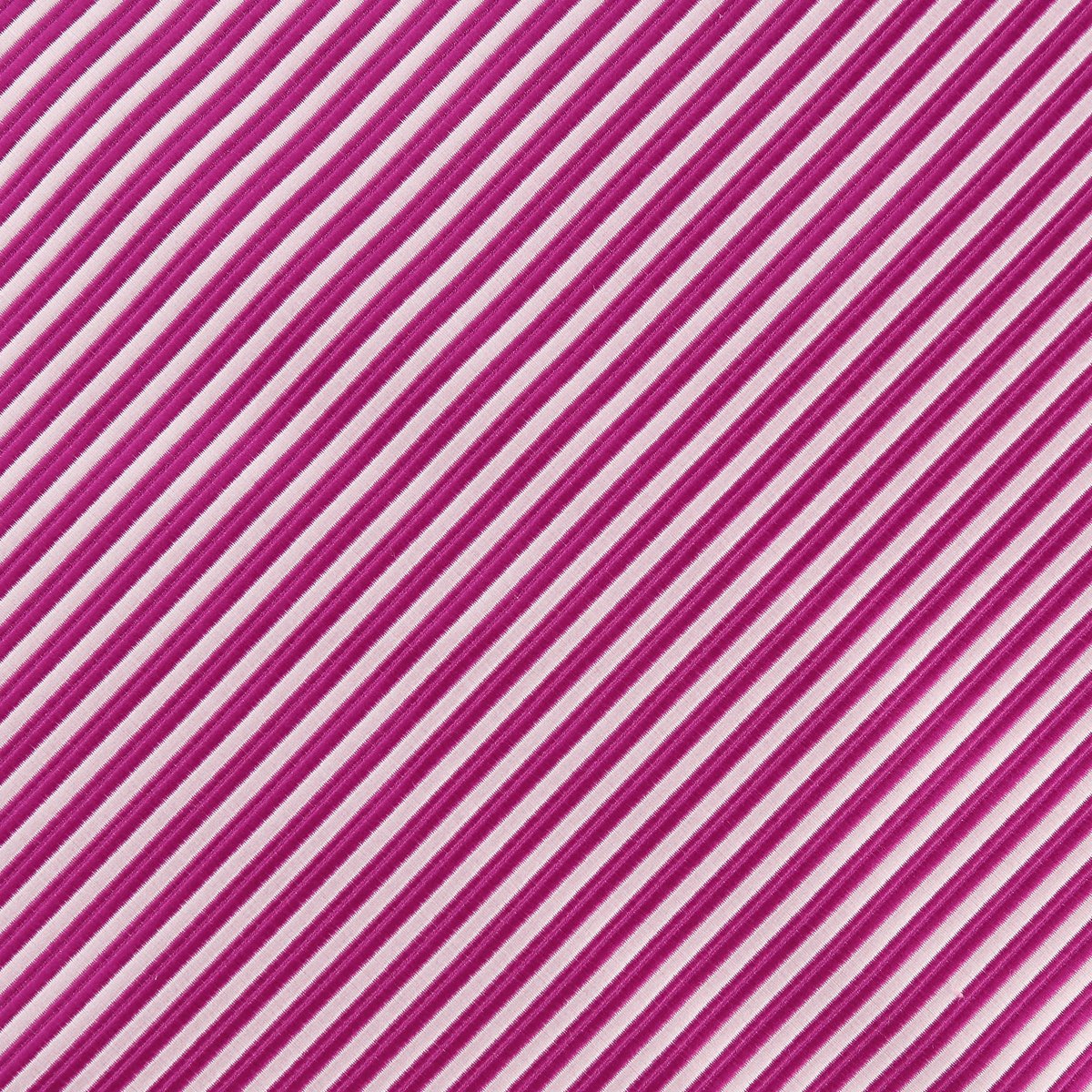Magenta/White Luxury Mini Striped Weave Pocket Square