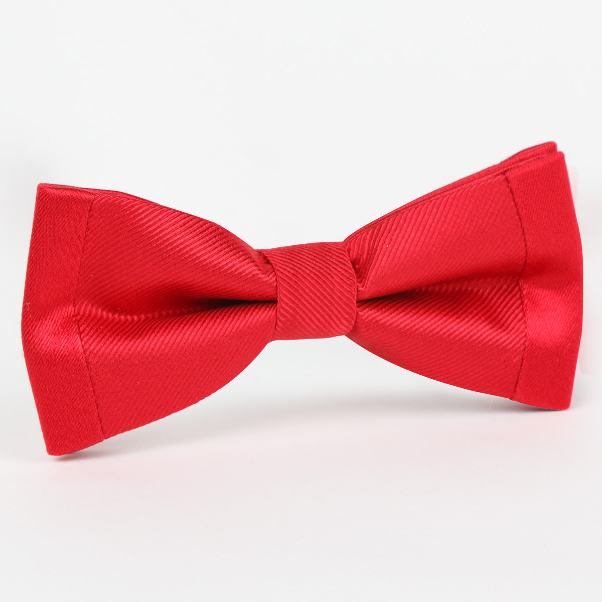 Red Luxury Pure Silk Twill Weave/Satin Edge Slim Bow Tie