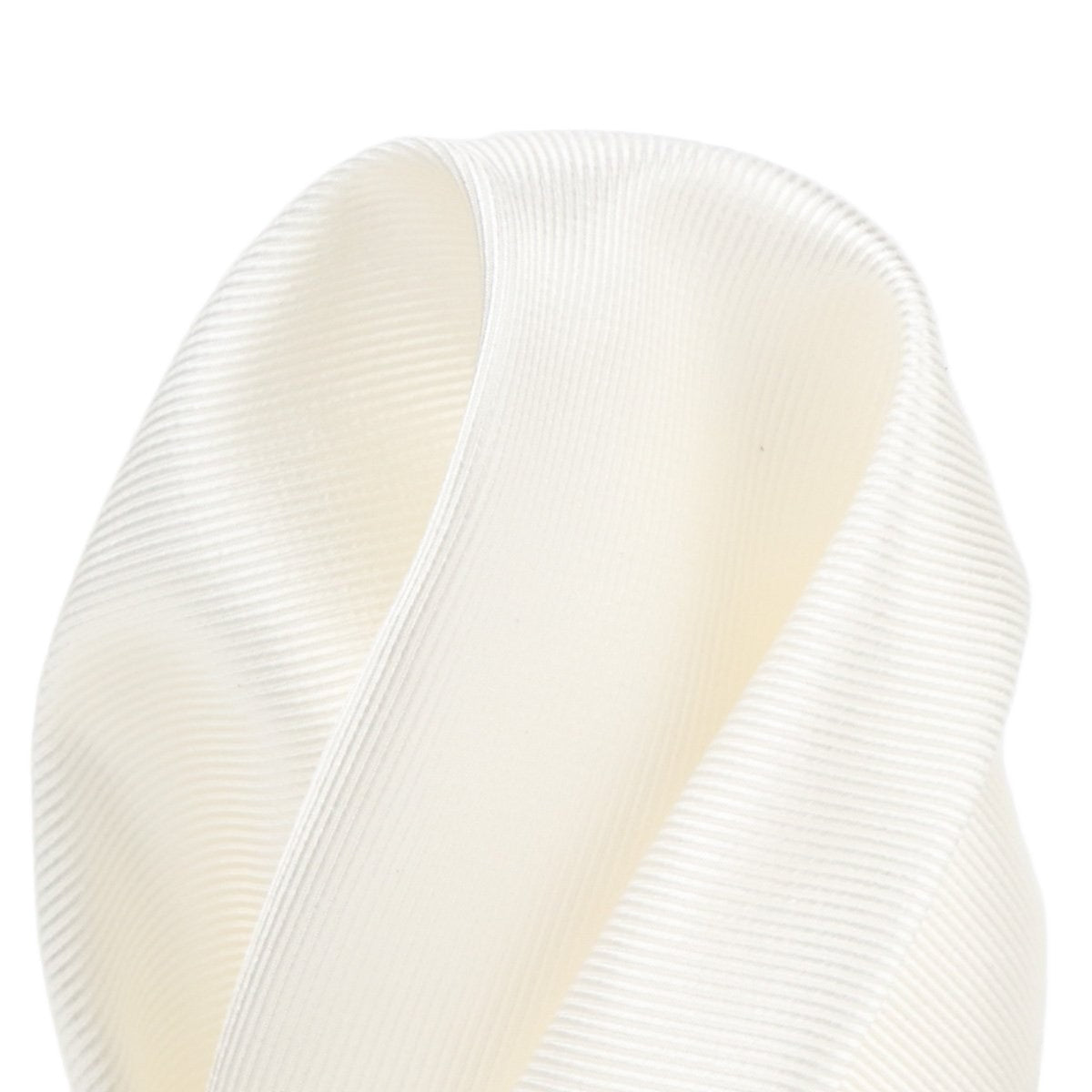 Off White Pure Silk Twill Weave Pocket Square