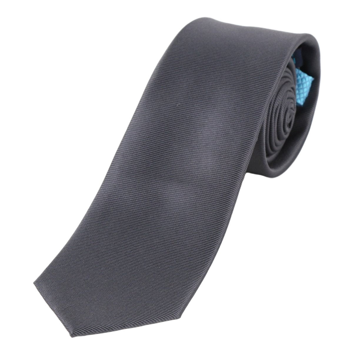 Charcoal Mens Silk Twill Weave Neck Tie