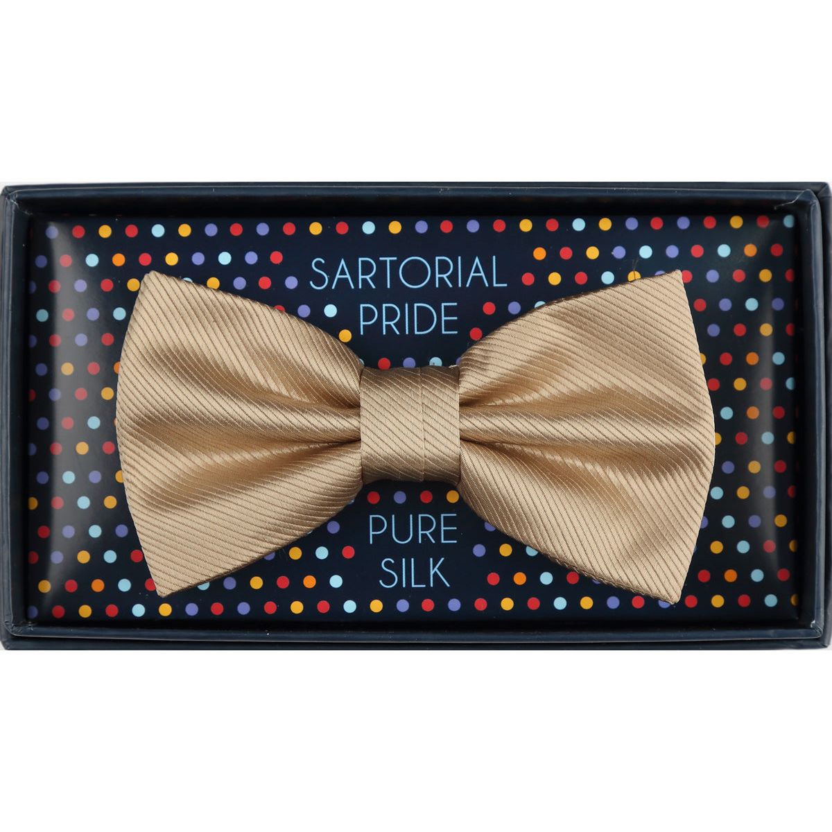 Taupe Luxury Pure Silk Twill Weave Bow Tie