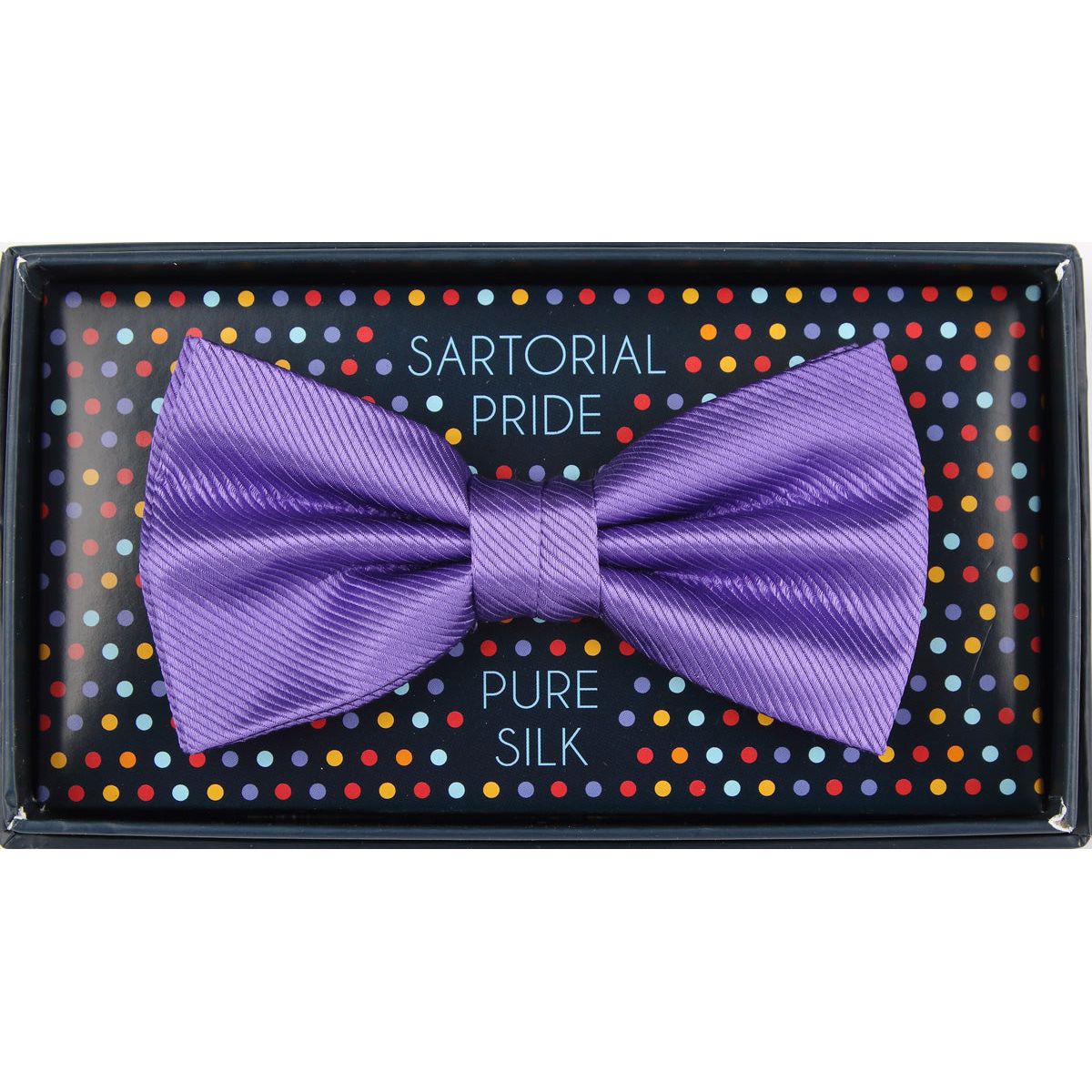 Purple Pure Silk Twill Weave Bow Tie
