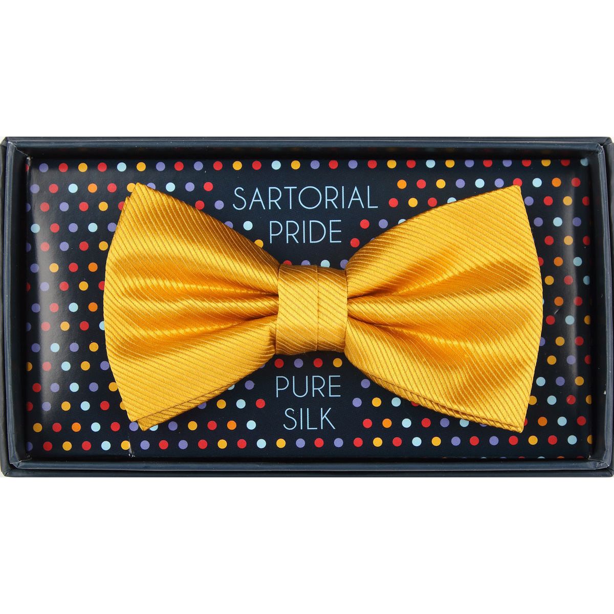 Gold Pure Silk Twill Weave Bow Tie