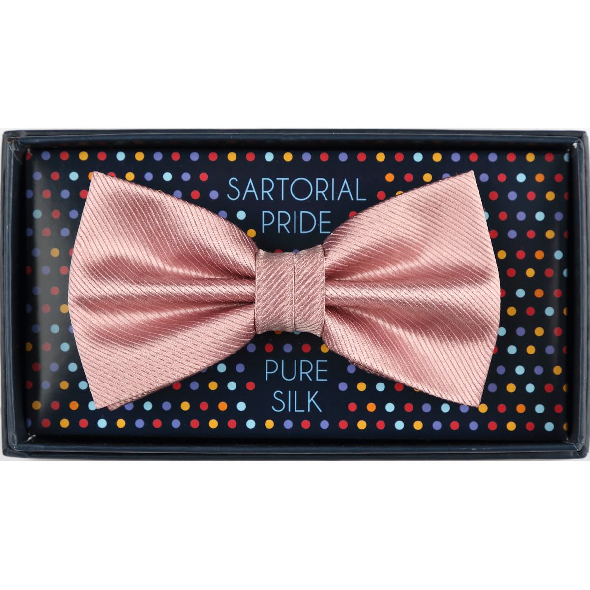Soft Pink Pure Twill Weave Silk Bow Tie