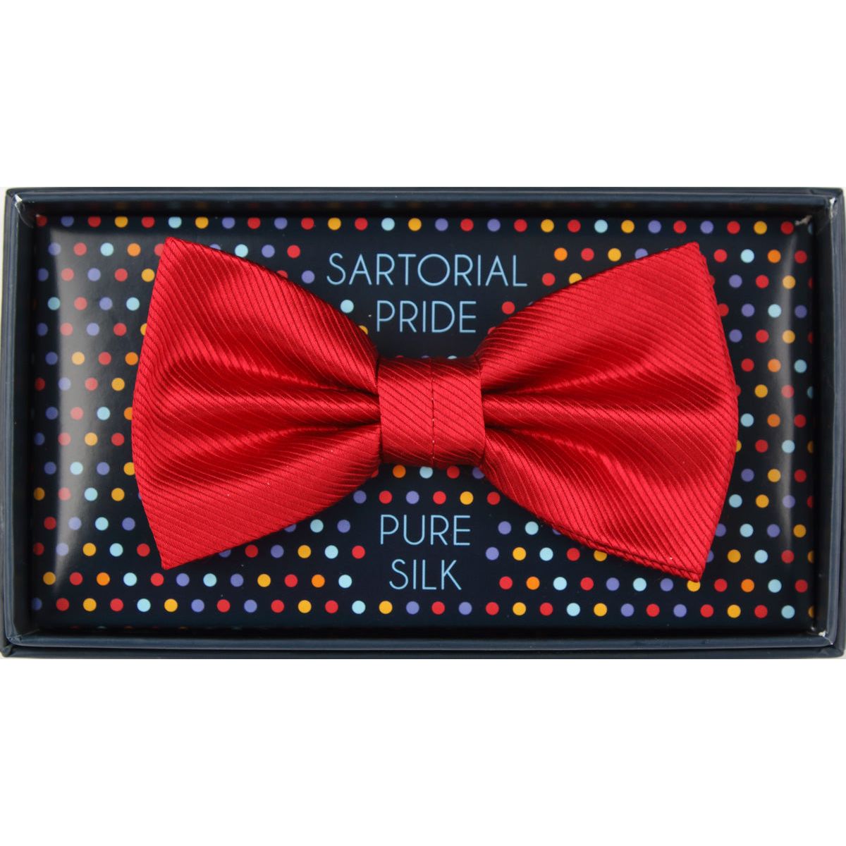Red Pure Silk Twill Weave Bow Tie