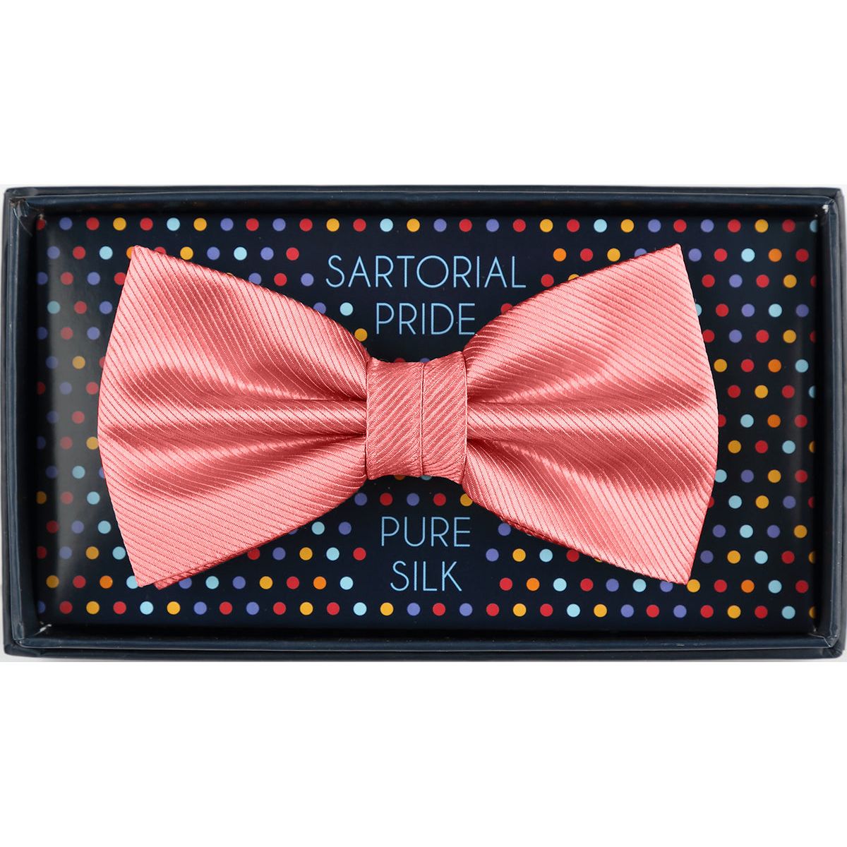 Coral Pure Silk Twill Weave Bow Tie