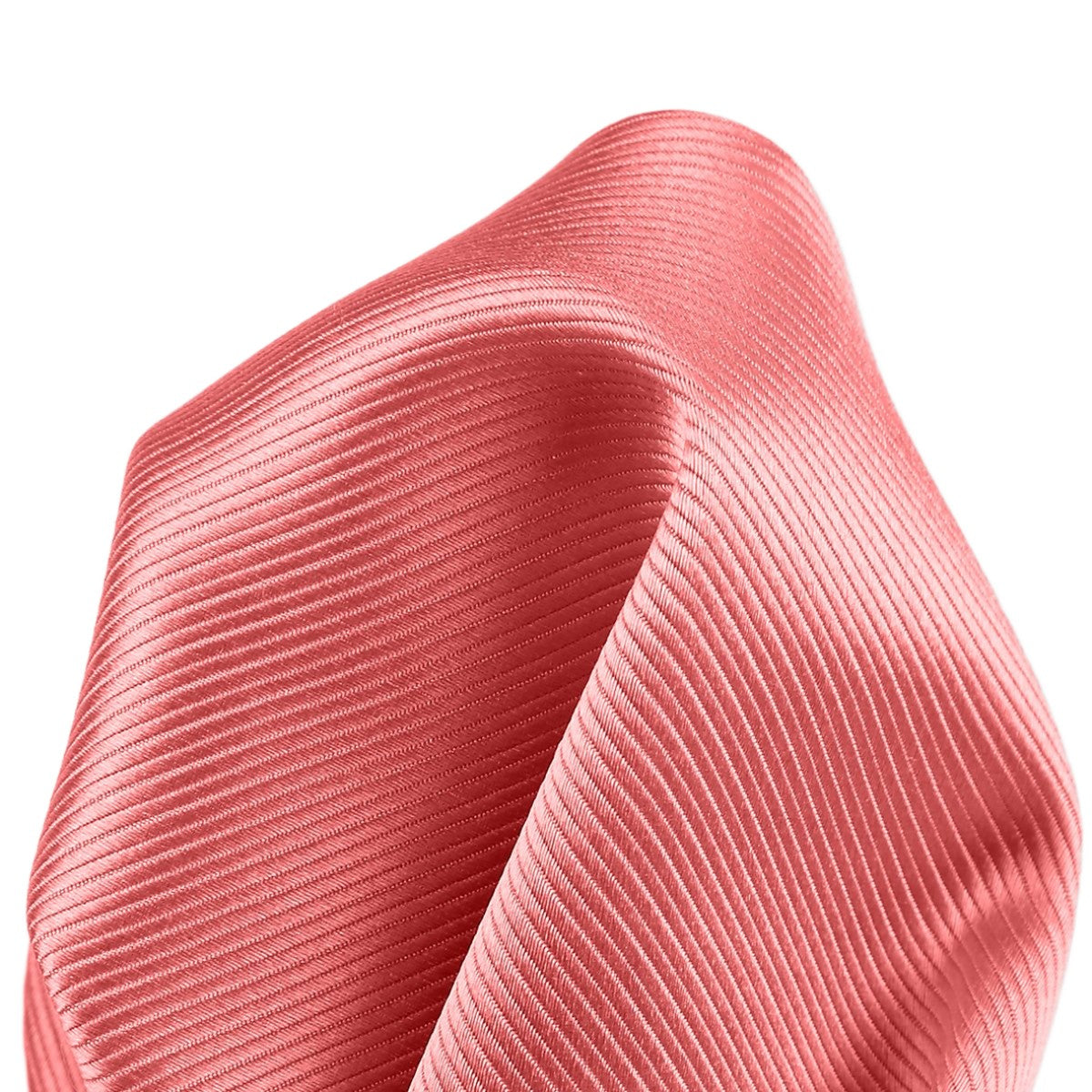Coral Pure Silk Twill Weave Pocket Square
