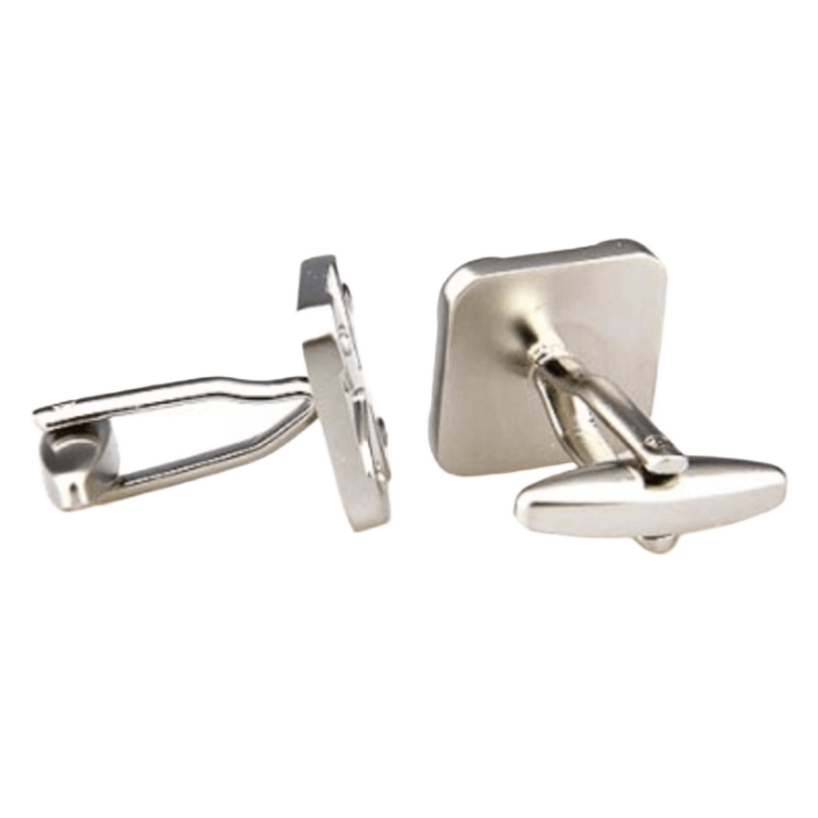Silver Four Leaf Clover Cuff Links