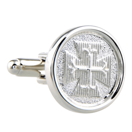 Silver Maltese Cross Cuff Links