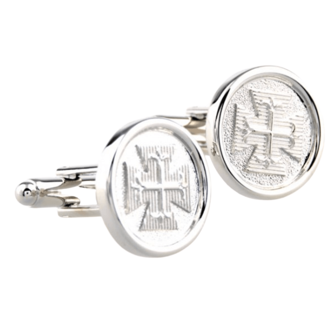 Silver Maltese Cross Cuff Links