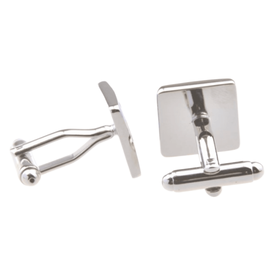 Silver/Lilac/Black Palm Enamel Cuff Links
