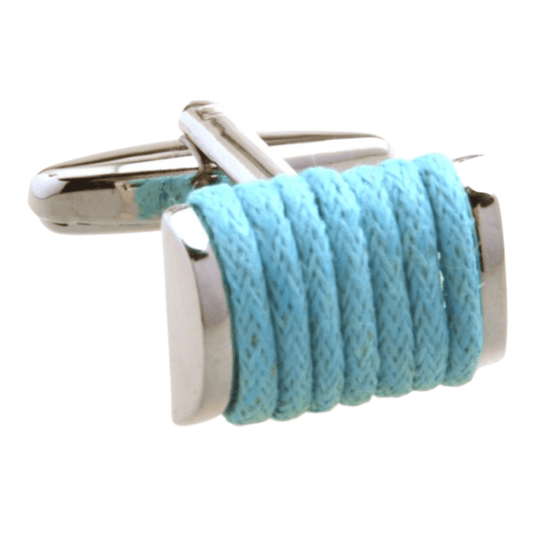 Silver/Turquoise Knot Cuff Links