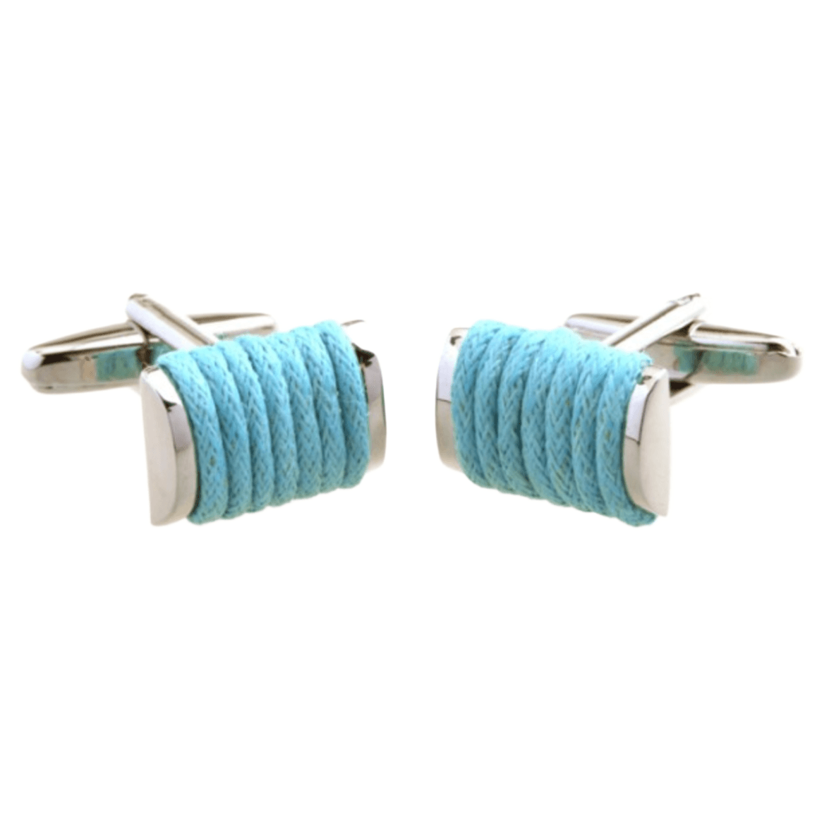 Silver/Turquoise Knot Cuff Links